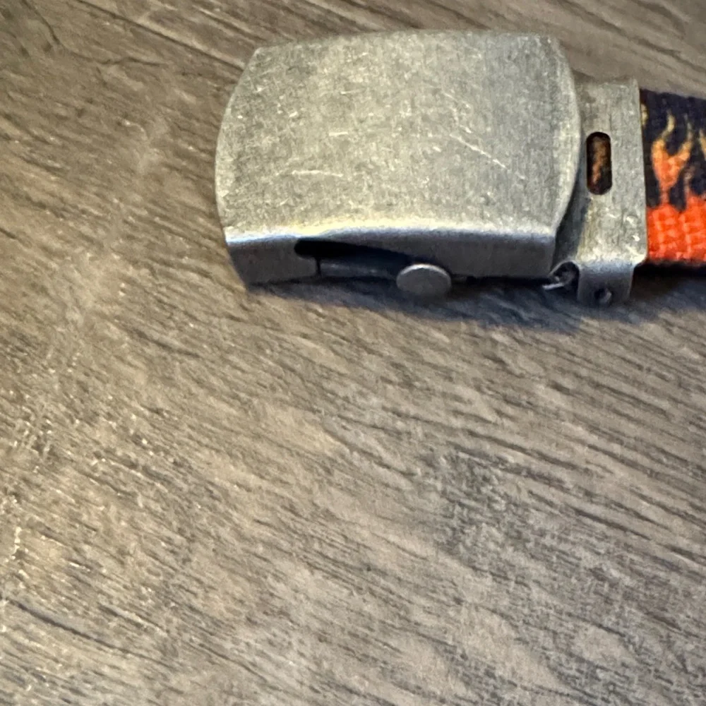 Brandy Melville - Flame Pattern Belt with Metal Buckle - Size OS